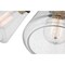 Nuvo Starlight 3-Light Semi Flush Mount, E26 60W, Matte Black, Clear Seeded 60/7684 - alternate 4
